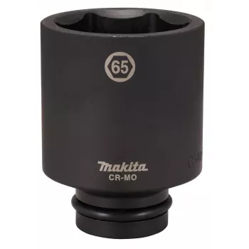 Makita Trieciena galatslēgas uzgalis 1 collas piedziņa 65 mm 6-Point Cr-Mo melna fosfāta E-24810