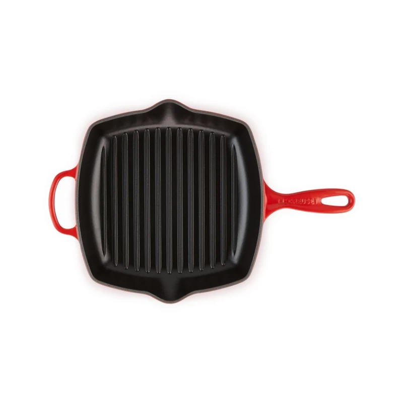 Le Creuset Cast Iron Square Grill Pan 26 cm Cherry Red