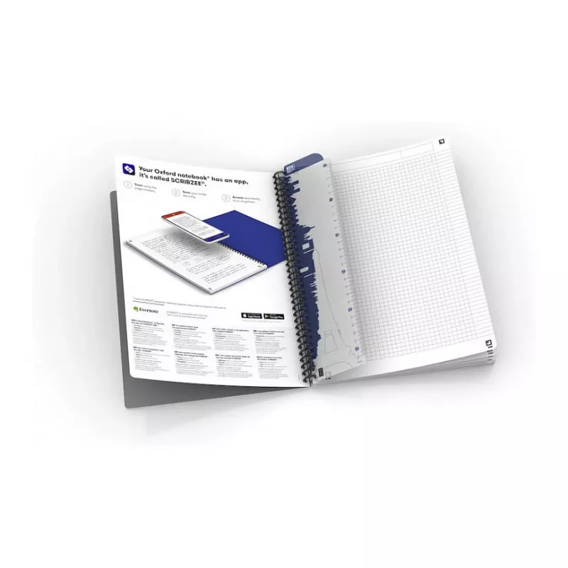 ELBA Oxford Office Notebook A5 Spiral Binding 90 Sheets Grey