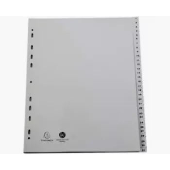 Exacompta 2931E Ring Binder A4 - Grey - 100% Recycled Polypropylene - 2 Rings 20 mm - Spine 30 mm - 180 Sheets Capacity