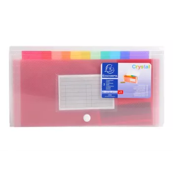 Exacompta Document Sorter - 6 Compartments - with Index - A4 - Chamois