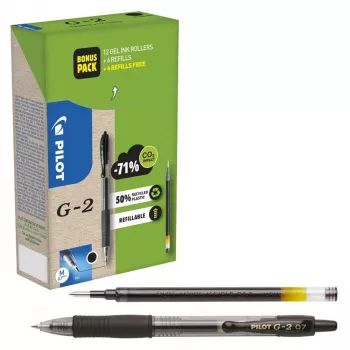 PILOT PEN G2 Greenpack Gel Pen Set Blue 0,4 mm 12 Pack