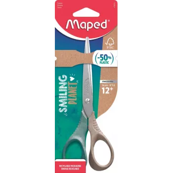 Maped Smiling Planet šķēres 160 mm, apaļi gali, labā roka, ergonomiski 3D rokturi