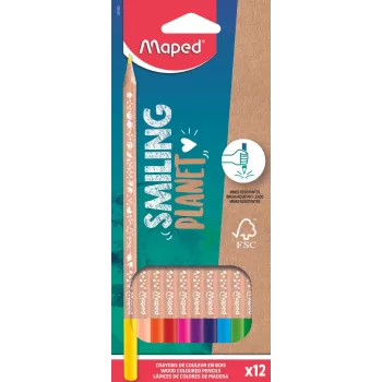 MAPED 12 Colored Pencils Assorted Colors