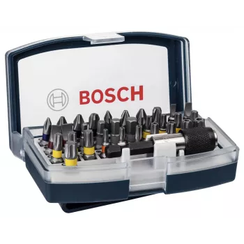 Bosch Skrūvgrieža Uzgaļu Komplekts 32 Gab. Torx, Phillips, Pozidriv, Hex, Slot, Torq-Set Garums 25 mm