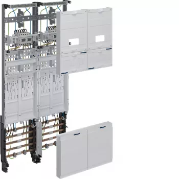 Hager ZK3EL24T Complete Meter Panel 1050mm 4 Meter Positions 2-Field NRW SH HH MV