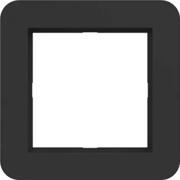 HAGER WAD7100BM Cover Frame 1-Gang C.1 Night Black Matt