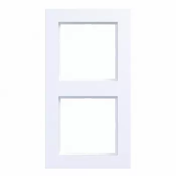 Hager A.1 2-Gang Cover Frame Light White Matt WAD6200WM
