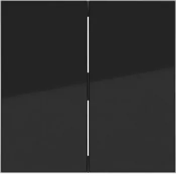 HAGER WAW2000BG 2-gang slēdža pārsegs Night Black Glossy