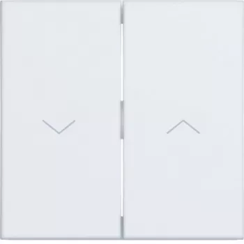Hager WAW2001WM 2-Gang Rocker Switch Cover, Pure White, Matt, for Ax/Cx Series