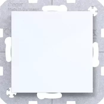 Hager Blind Cover with Central Piece WAF1001WG (Polar White, Glossy)