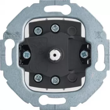 Hager WDE387703 Intermediate Cross Rotary Switch Flush-Mounted Insert for Berker Serie 1930 Black