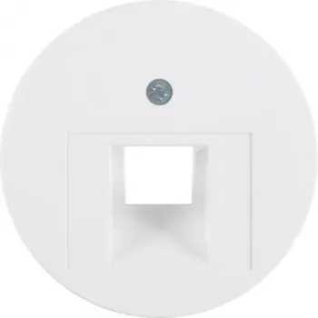 Hager WLF1007WG Centrālā plāksne UAE ligzdai, Polar White, Glancēta, Sistēma r.Classic