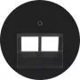 Hager WLF1008BG Centrālā plāksne UAE kontaktligzdai 2-vietu System R.Classic Glossy Black
