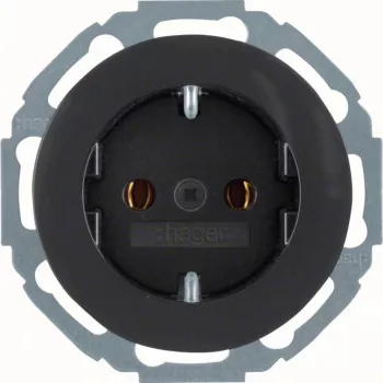 Hager WLS1100BG SCHUKO Socket Glossy Black R.Classic Series