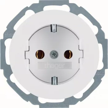 Hager WLS1100WG SCHUKO Socket R.Classic Polar White Glossy