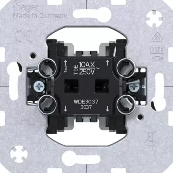 Hager WDE3037 Cross Switch Rocker Insert Flush-Mounted 10 AX