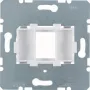 Hager WDF4612W Modular Jack Support Plate 1-Port White