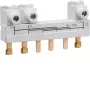 Hager HZC708 3-Polu Tapu Kopnes 63-80A 10mm² 12 Moduļi 210mm Pelēks