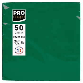 PROnappe Papīra Salvetes Egļu Zaļas 2-Kārtas 20 x 20 cm 50 Gabali