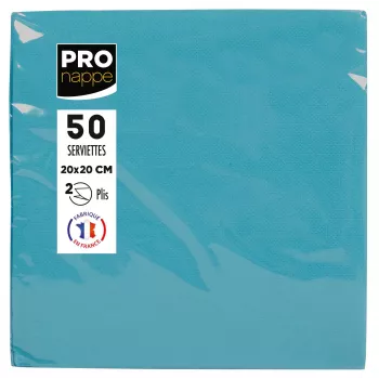 PROnappe Salvete Tirkīza 2-Kārtu 20.0 x 20,0 cm 50-Pack