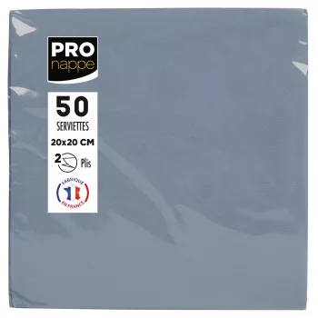 PROnappe Table Napkins Grey 2-Ply 20.0 x 20,0 cm 50 Pieces