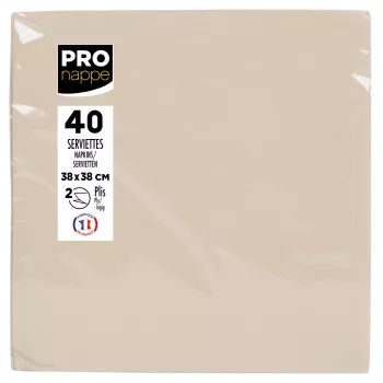 PROnappe salvetes Cream 2-Ply 19.0 x 19,0 cm 40 gab.