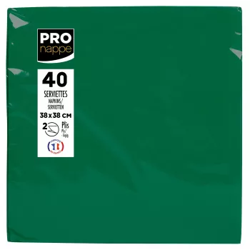 PROnappe Salvetes Priežu Zaļa 2-Kārtas 19.0 x 19,0 cm 40-Paka