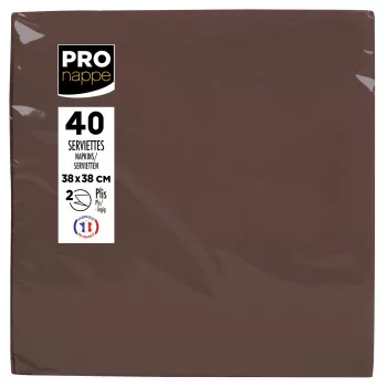PROnappe Salvetes Brūnas 2-Slāņu 19,0 x 19,0 cm 40 Gabali