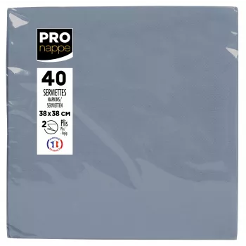 PROnappe Paper Napkins Grey 2-Ply 19.0 x 19,0 cm 40-Pack
