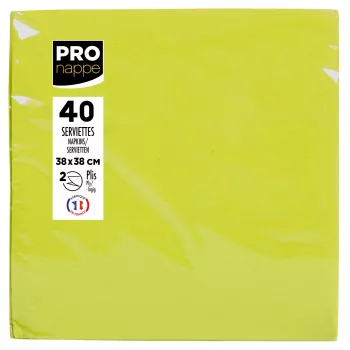 PROnappe Salvetes Kiwigreen 2-Ply 19.0 x 19,0 cm 40 Gab.
