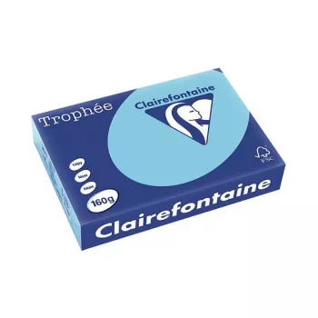 Clairefontaine Trophee Pastell A4 Copy Paper 160 gsm 250 Sheets Alize Blue