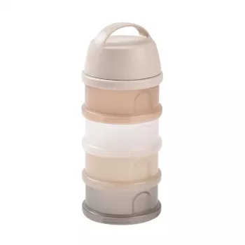 BLACK + BLUM BEABA Formula Dispenser ar 4 nodalījumiem, caurspīdīgs māla krāsā