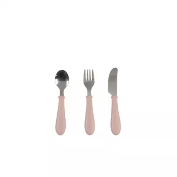 Beaba Stainless Steel Cutlery Set 12m+ Cotton Candy