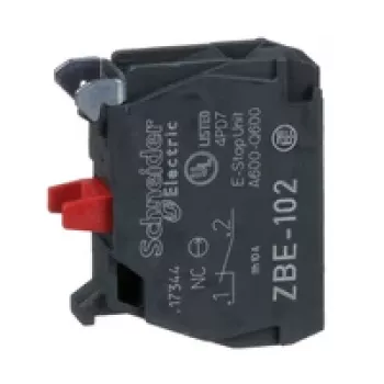 Schneider Electric ZBE102 palīgkontaktu bloks, 1 NO, skrūvju spaile, Harmony XB4/XB5