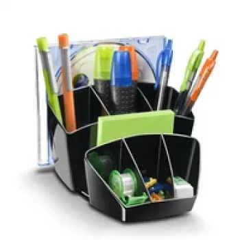 CEP Office Solution pildspalvu turētājs CEP Office Solution Pen Holder Ice Black melns caurspīdīgs