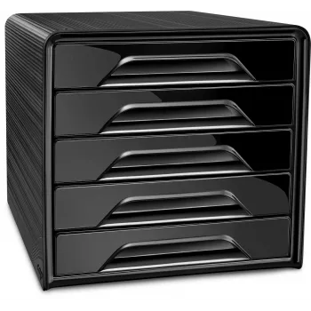 CEP Office Solution Smoove Drawer Box Black DIN A4 with 5 Drawers