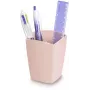 CEP Office Solution Mineral Pen Holder 2 Compartments Powder Pink Rectangular Polystyrene 74 x 74 x 95 mm