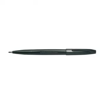 Pentel Sign Pen - Melna - Smalka - Melna - Ūdens bāzes tinte - 0,8 mm - 12 iepakojums