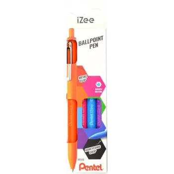 Pentel iZee BX470 lodīšu pildspalvu 4-paka jauktās krāsās melna zila sarkana zaļa 1,0 mm