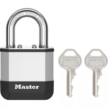 Master Lock Elite 45mm Laminēta atslēga ar 25mm kātu, 5-pin cilindru, sudraba/pelēka