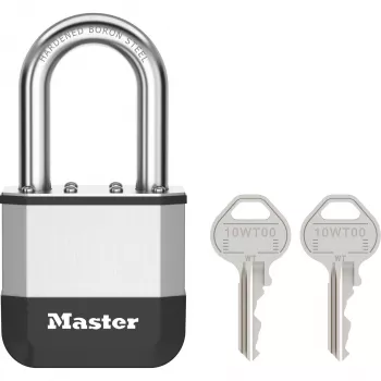 Master Lock Elite 52mm masīva misiņa piekaramā slēdzene ar 38mm rūdīta tērauda cilpu, 5-pin cilindru, atslēgas atšķirīgas, 2 atslēgas iekļautas