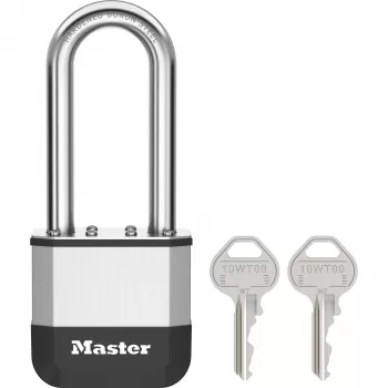 Master Lock Elite 52mm Laminēta tērauda atslēga ar 64mm važu, 5-pin cilindrs