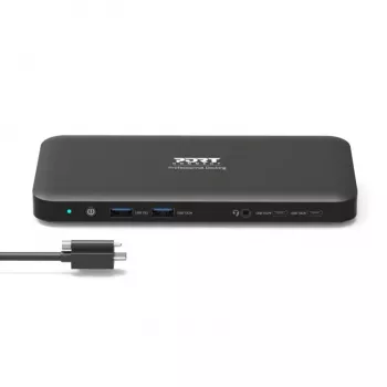 PORT Designs USB-C Office Dock - 3x 4K EU Screw Cable