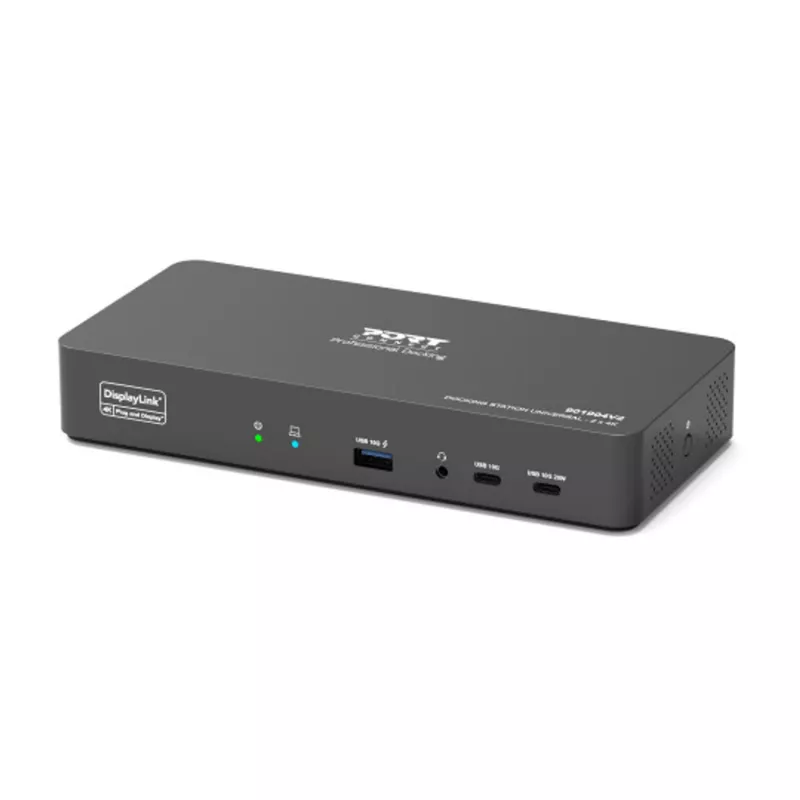 PORT Designs Universal USB-C Docking Station with 2x 4K Display Support