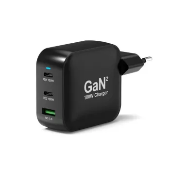 PORT Designs Wall Charger Type C PD 100W GaN+ C to C Cable 2M EU