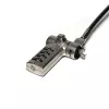 PORT Designs universālā pārslēdzamā kombinācijas drošības kabeļa slēdzene 2m, melna