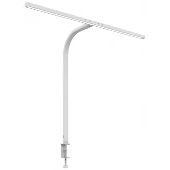 Unilux Strata LED galda lampa ar skavu, regulējama spilgtuma, balta