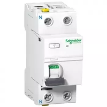 Schneider Electric A9Z21240 Acti9 iID Noplūdes Strāvas Aizsardzības Slēdzis (RCCB) 2P 40A 30mA Tips A 220-240V AC IP20 Balts