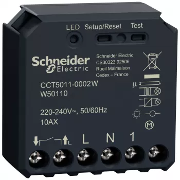 Schneider Electric Wiser CCT5011-0002W komutācijas izpildmehānisms, 1-gang, iegremdējami montējams